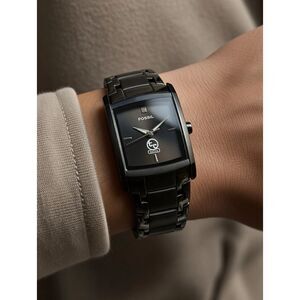 Fossil Arkitekt Watch Petite Tank Black  Diamond 5 ATM New Battery